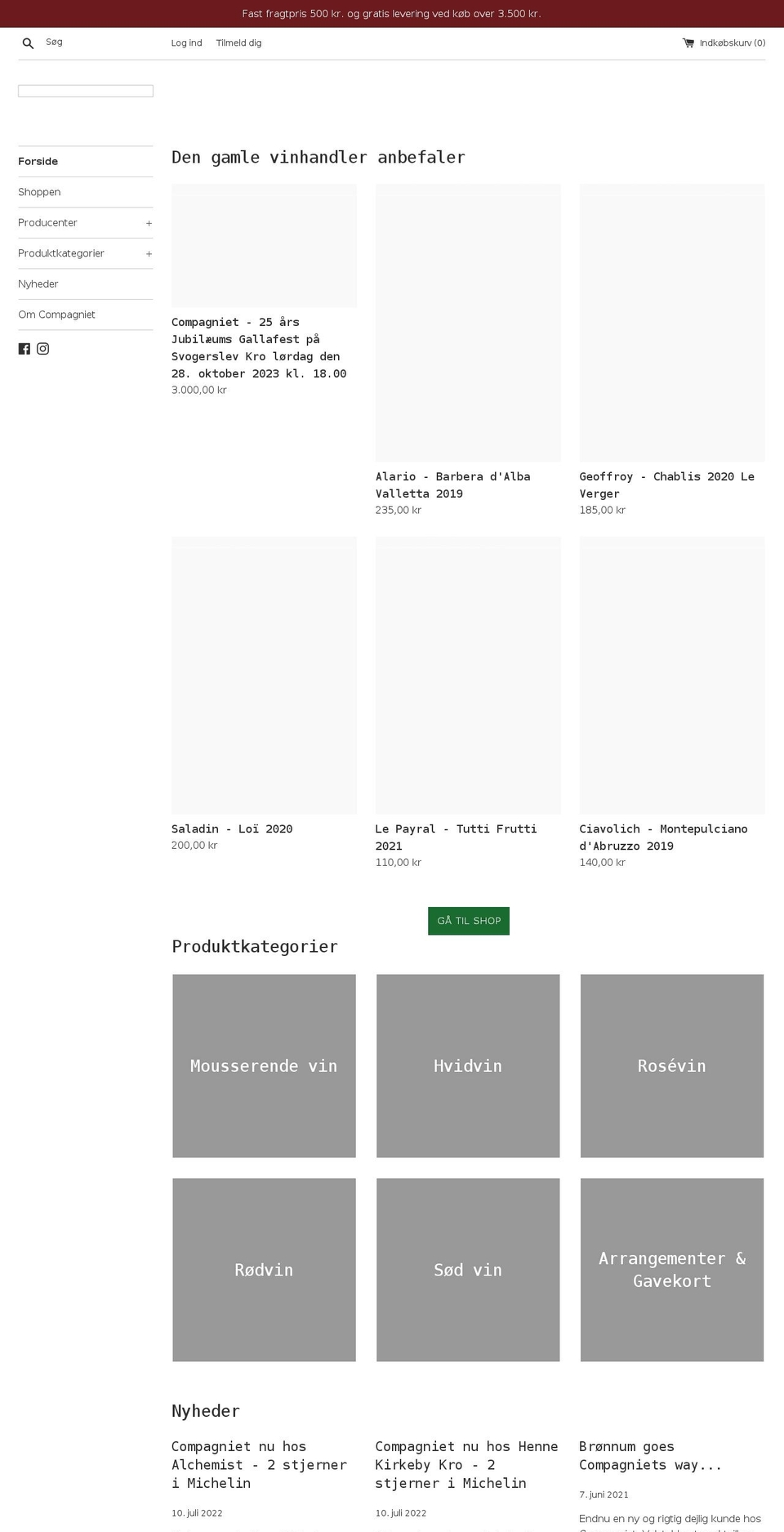 compagniet.dk shopify website screenshot