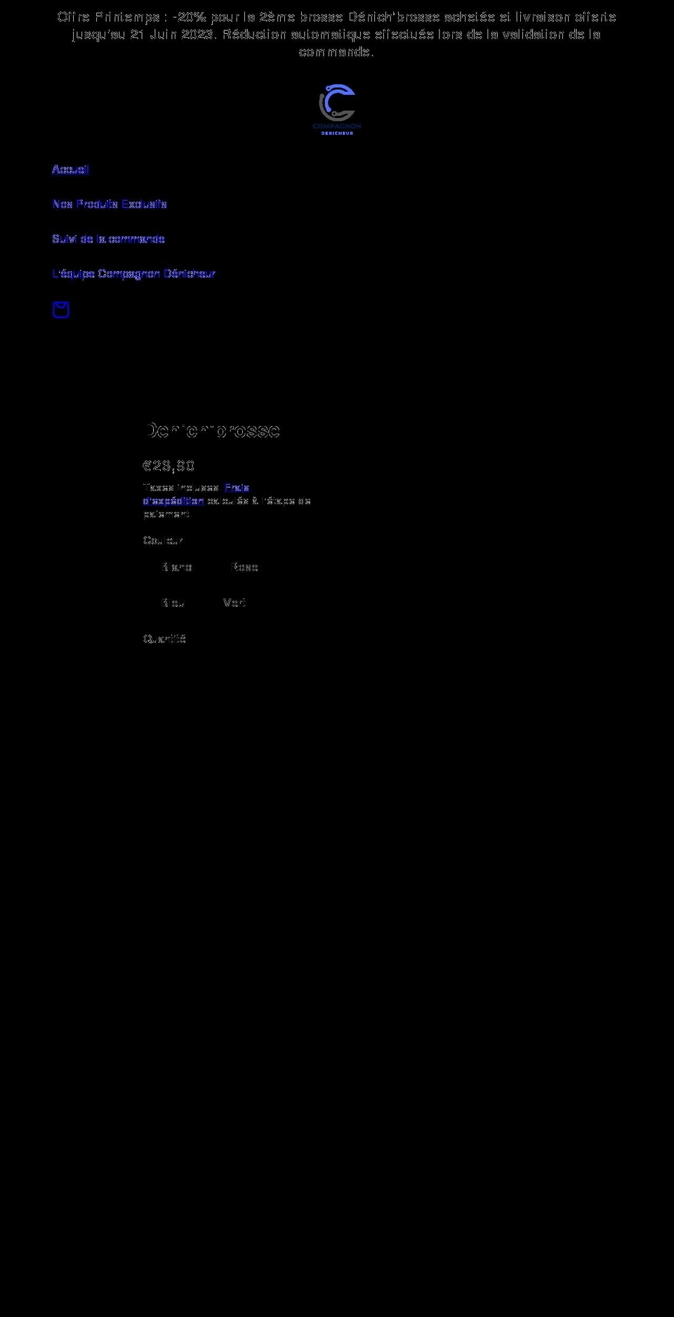 compagnondenicheur.com shopify website screenshot
