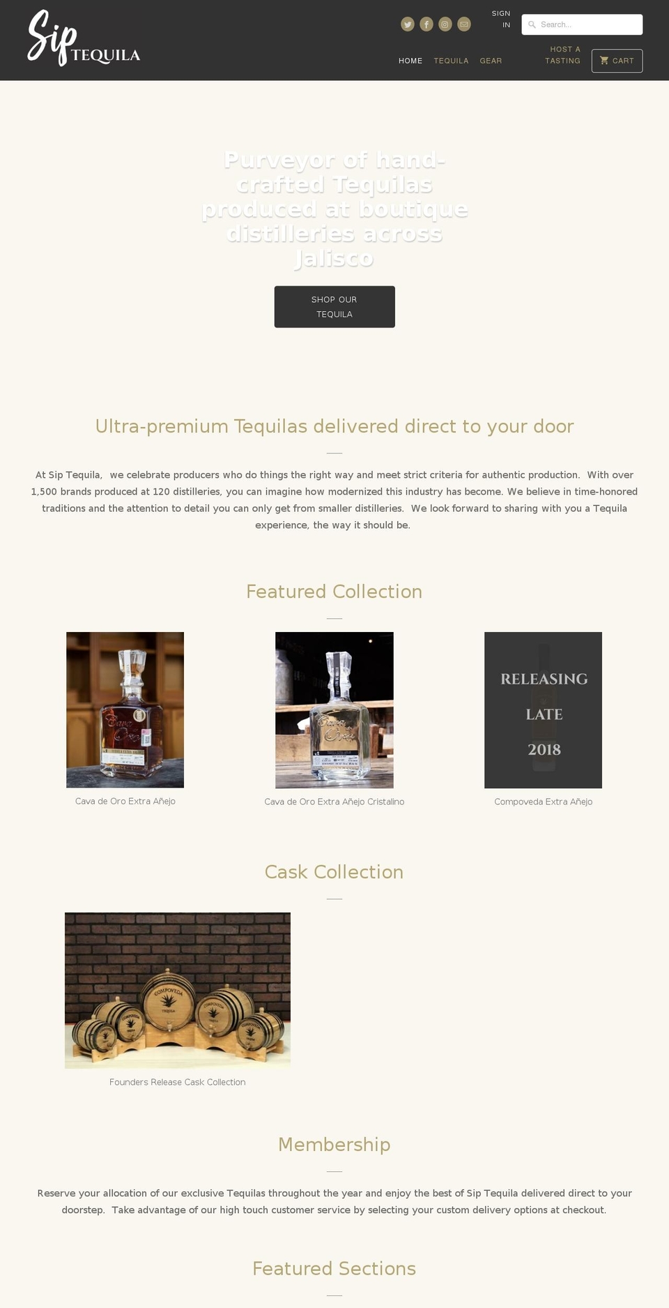 companero-tequila.com — Shopify storefront screenshot