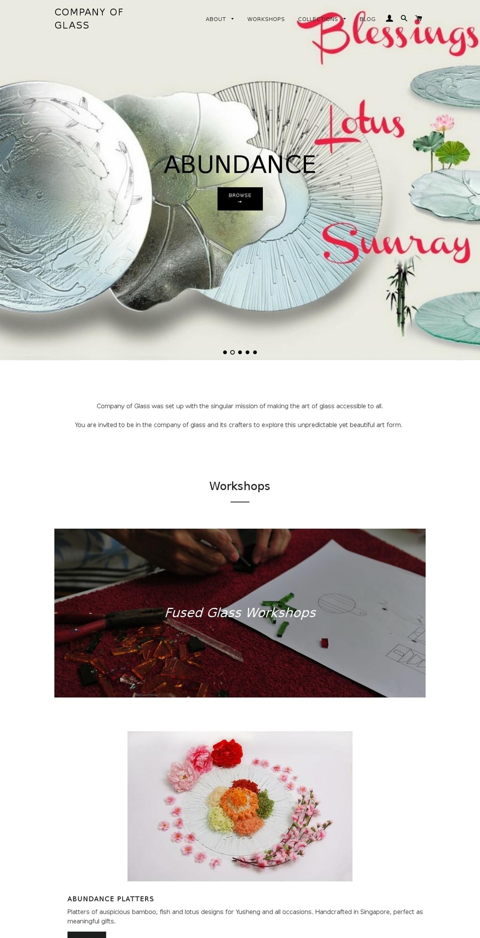 companyofglass.com — Shopify storefront screenshot