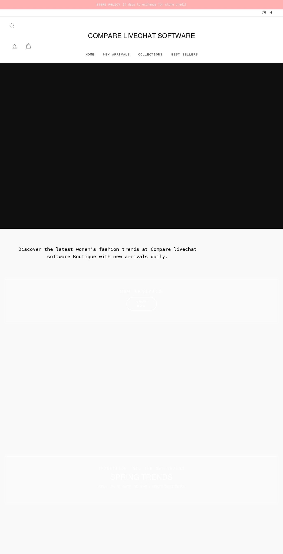 comparelivechatsoftware.com shopify website screenshot