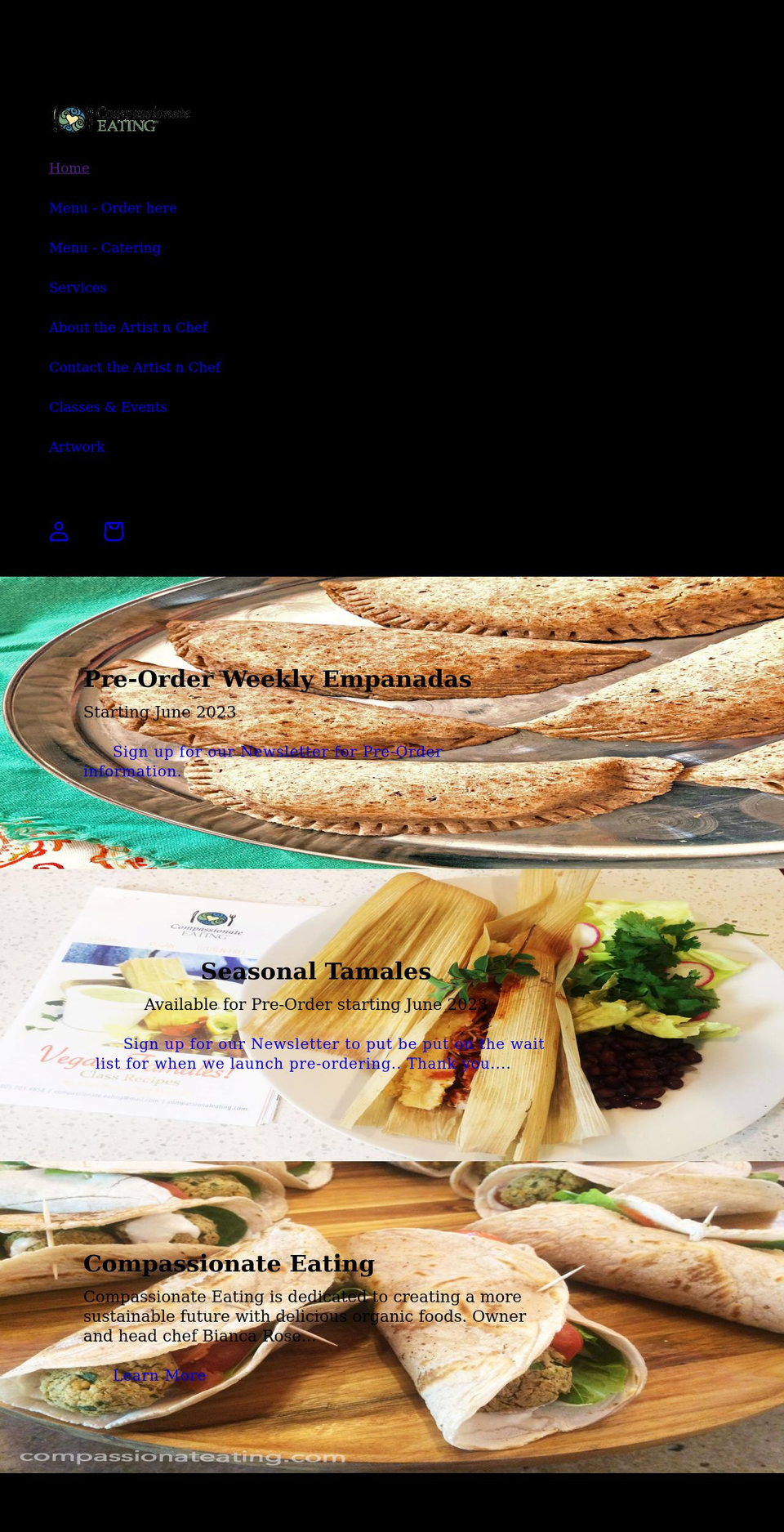 compassionateating.com shopify website screenshot