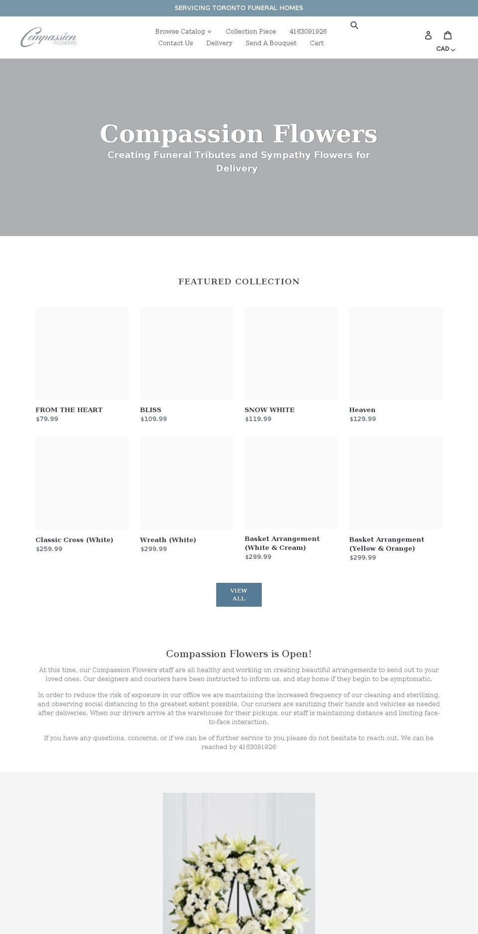 compassionflowers.ca shopify website screenshot