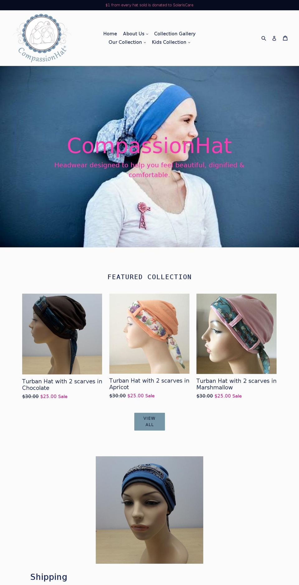 compassionhat-australia.com — Shopify storefront screenshot