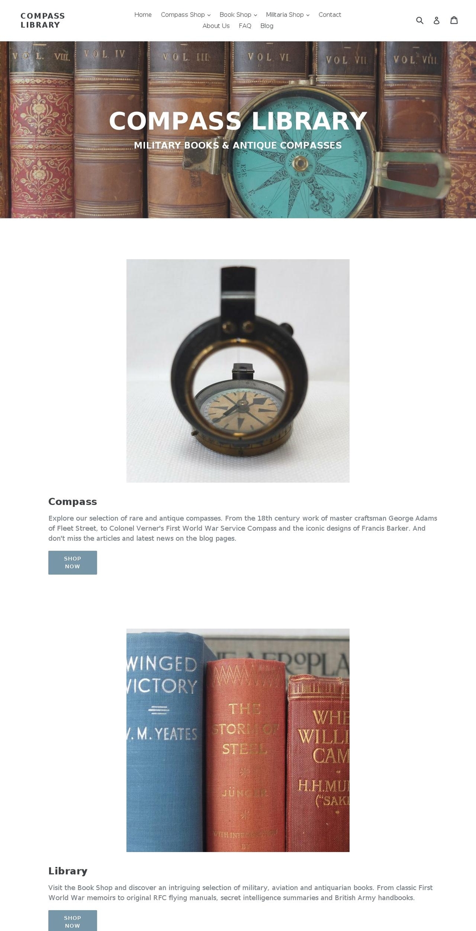 compasslibrary.com shopify website screenshot