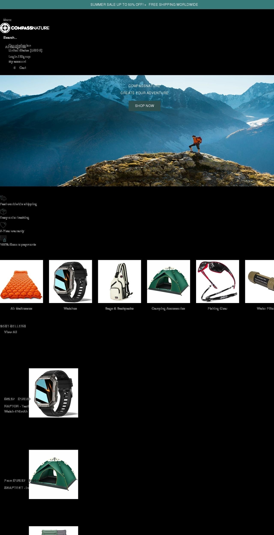 compassnature.com shopify website screenshot