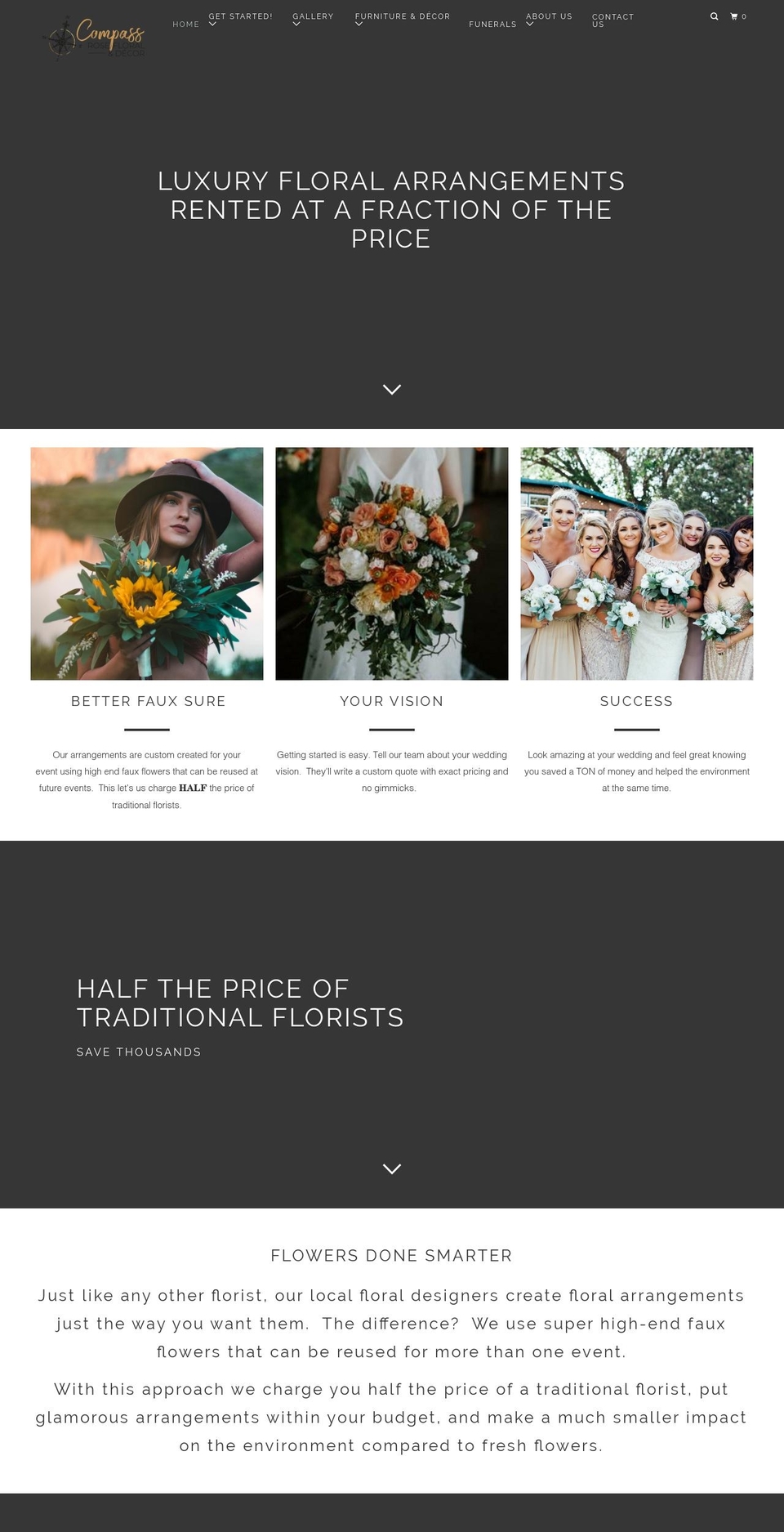compassrosefloral.com — Shopify storefront screenshot