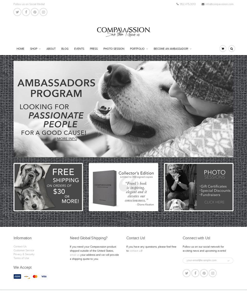 compawssion.net shopify website screenshot