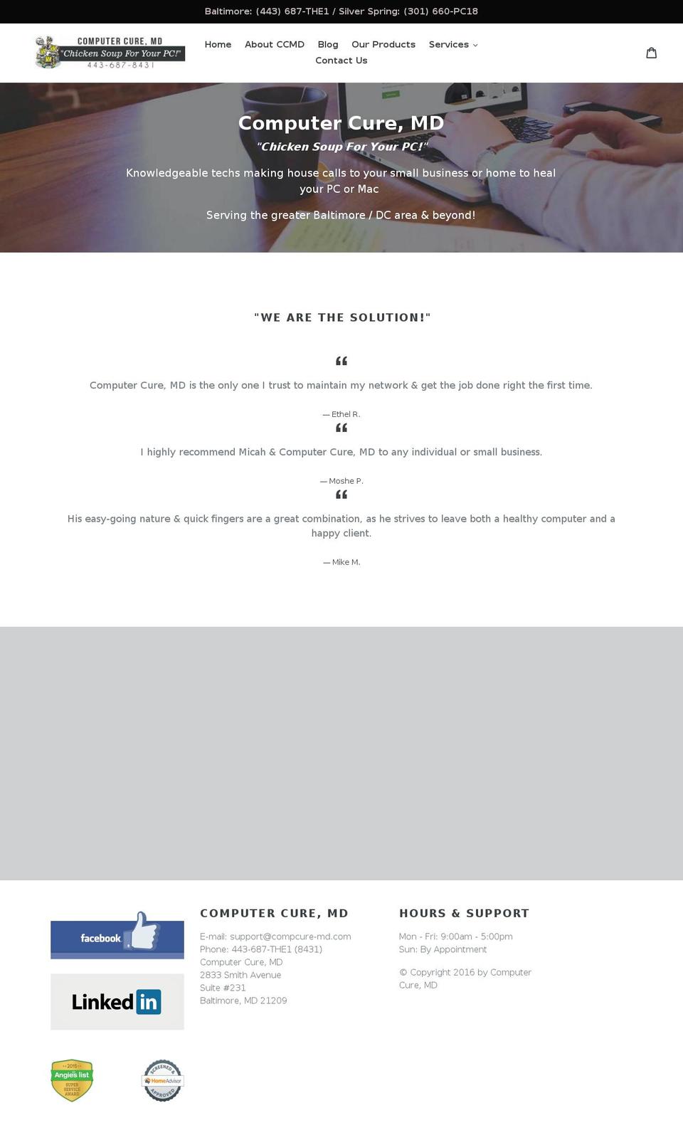 compcure-md.com shopify website screenshot