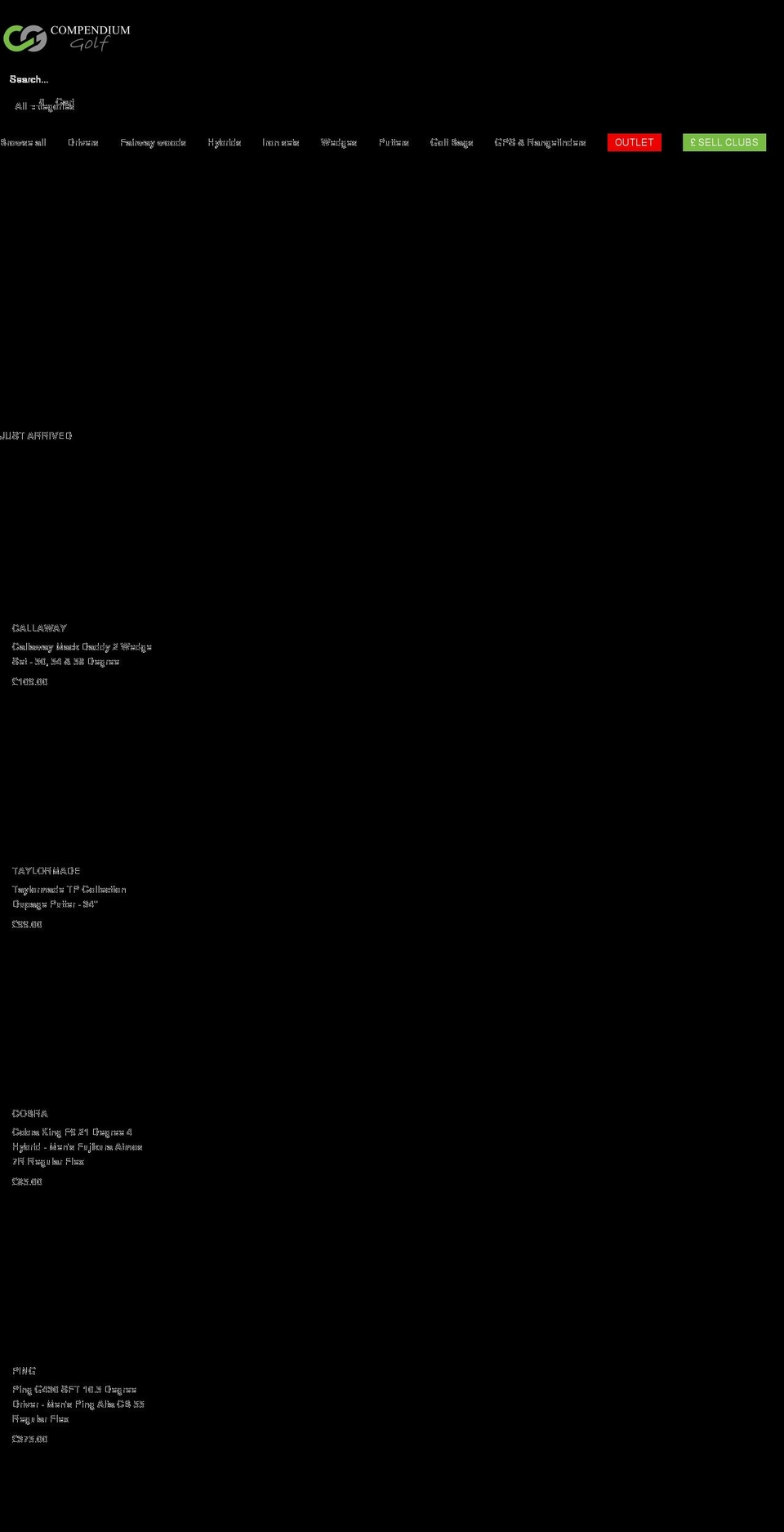 compendiumgolf.co.uk shopify website screenshot