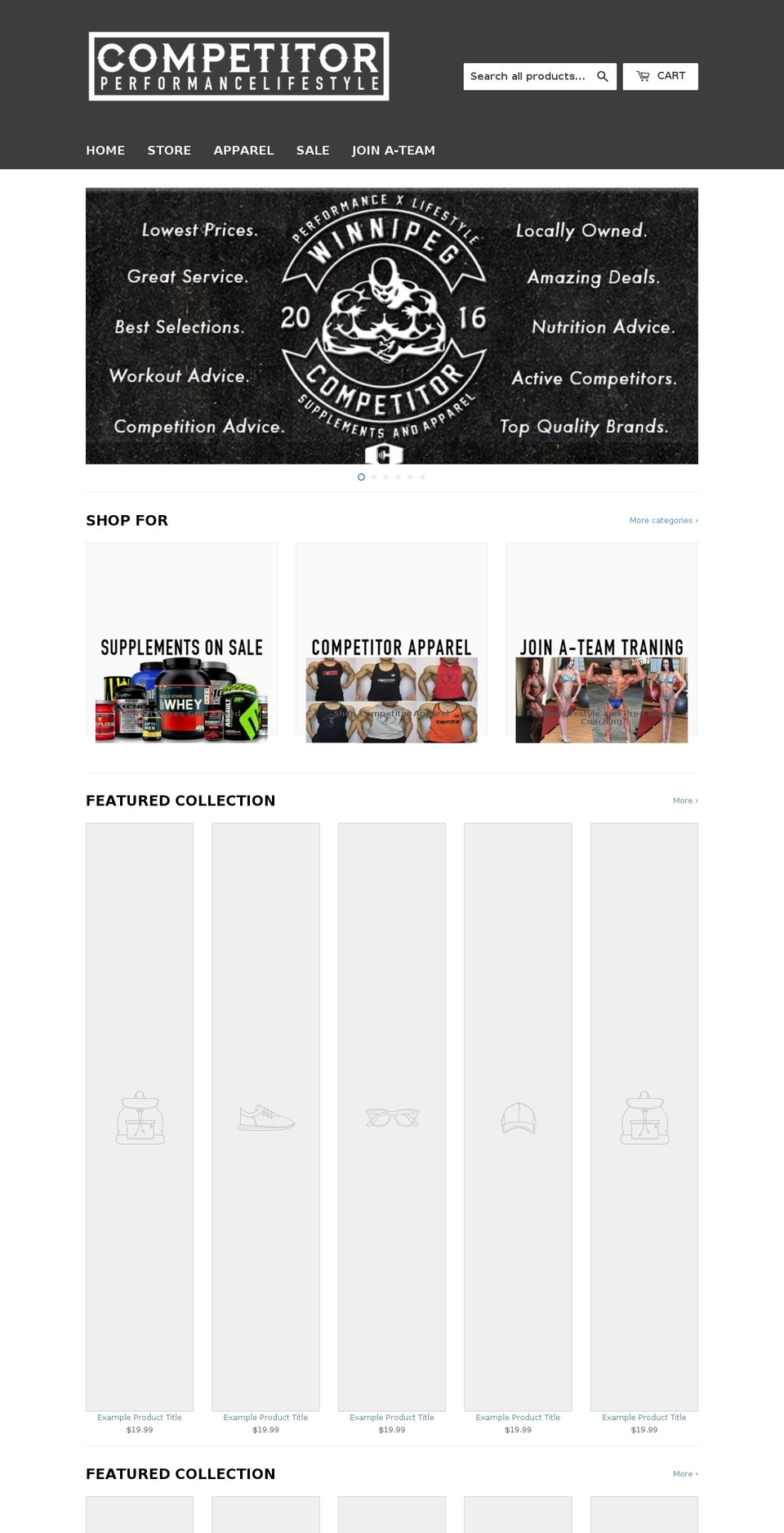 competitorathletics.com shopify website screenshot