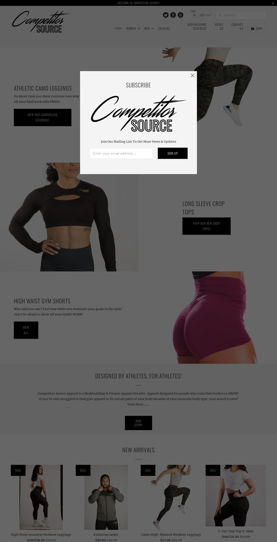 competitorsourceapparel.com shopify website screenshot