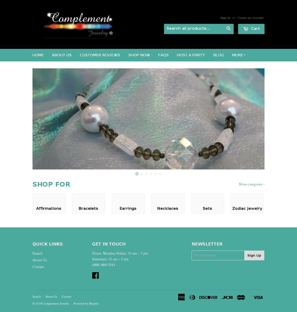 complementjewelry.com shopify website screenshot