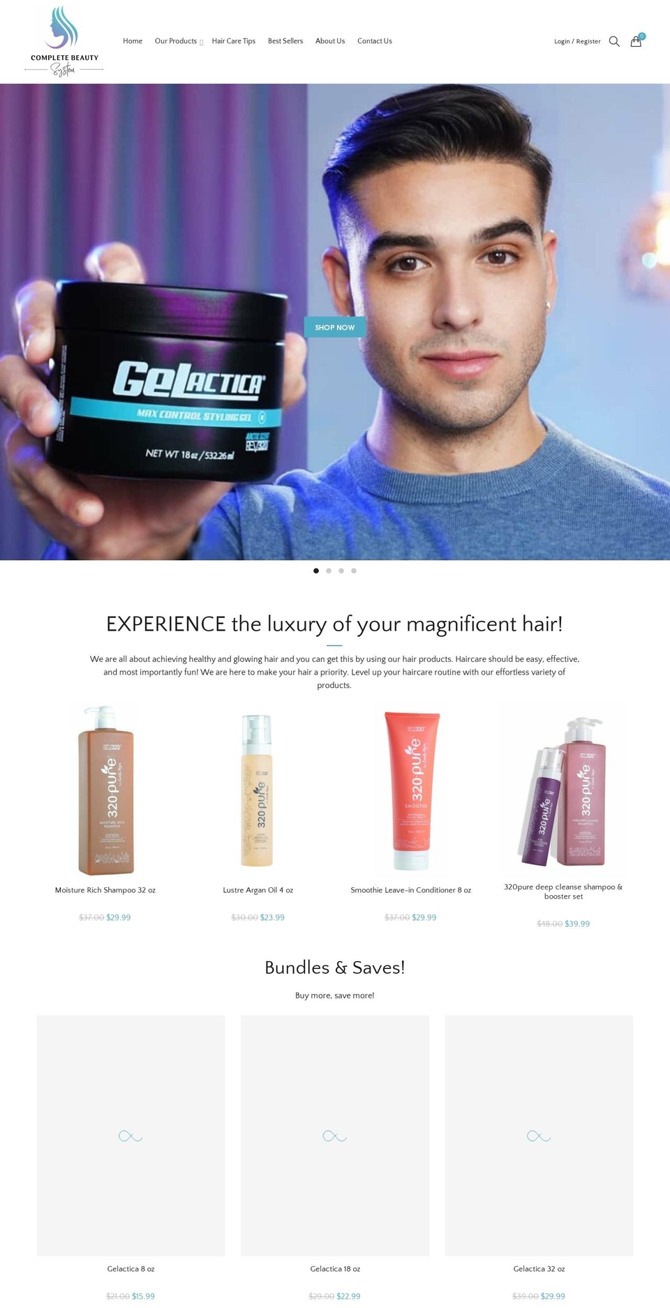 completebeautysystems.com shopify website screenshot