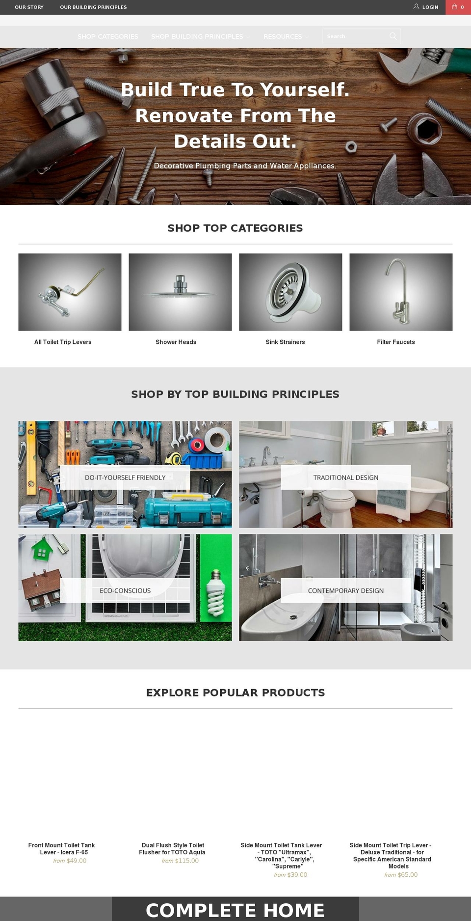completehomesupply.com shopify website screenshot