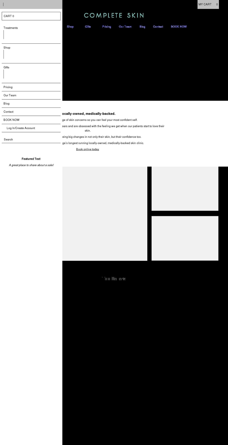 completeskin.com.au shopify website screenshot