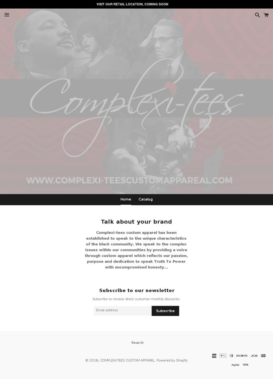 complexi-teescustomapparel.com — Shopify storefront screenshot
