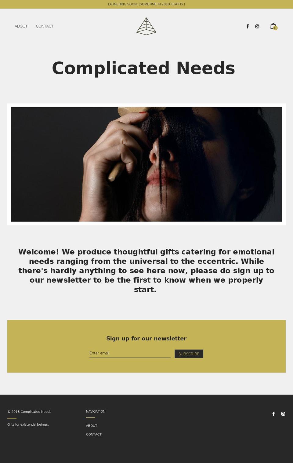 complicatedneeds.com — Shopify storefront screenshot