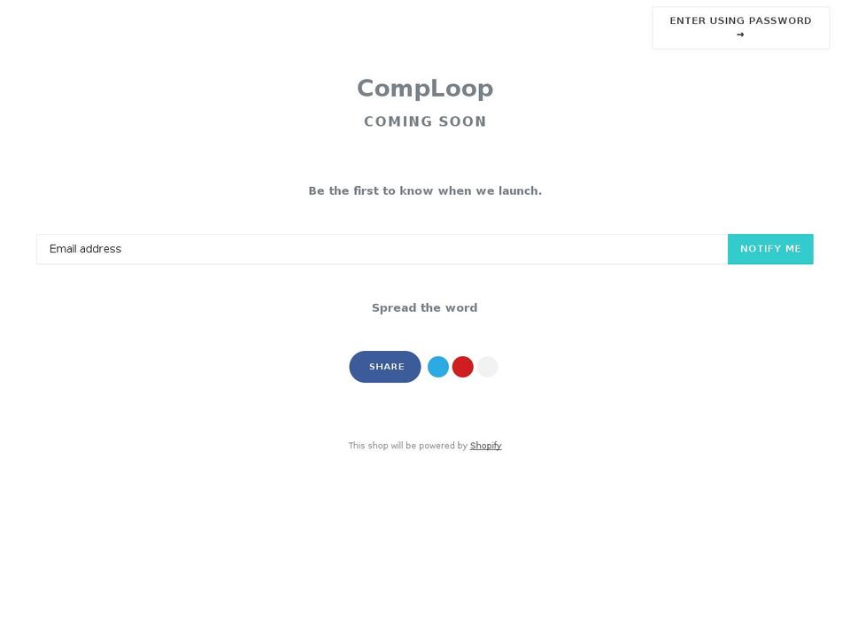live theme Shopify theme site example comploop.com