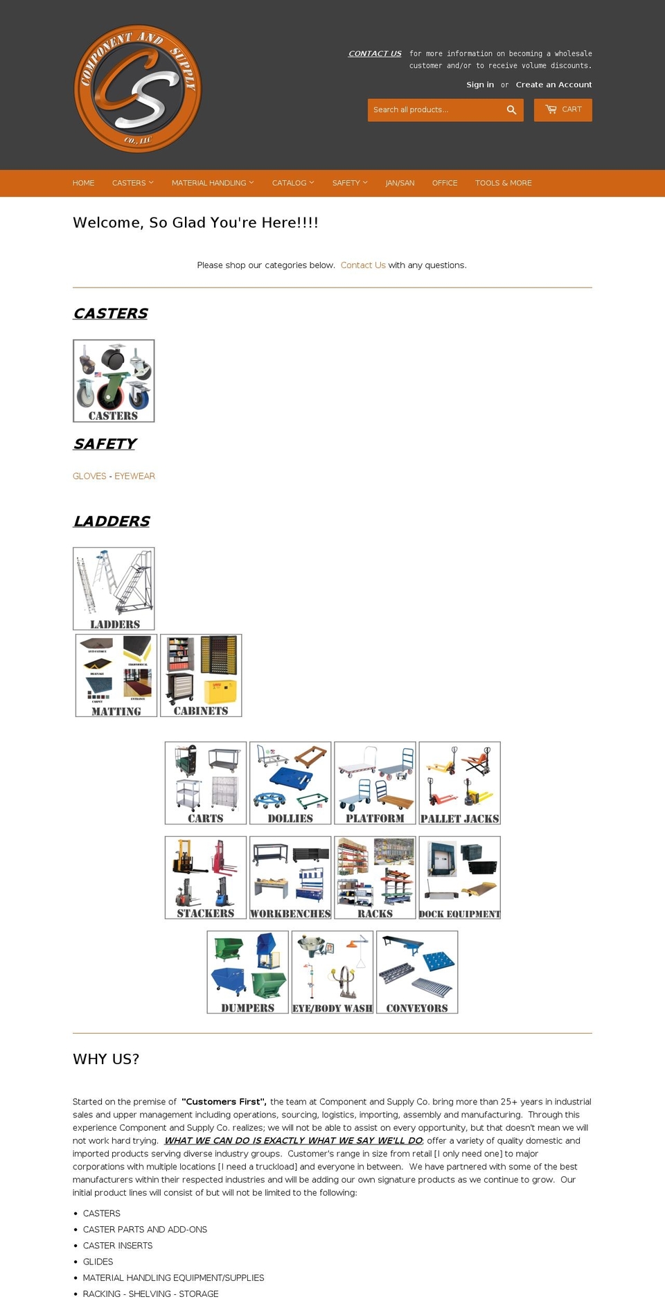 componentandsupply.com — Shopify storefront screenshot
