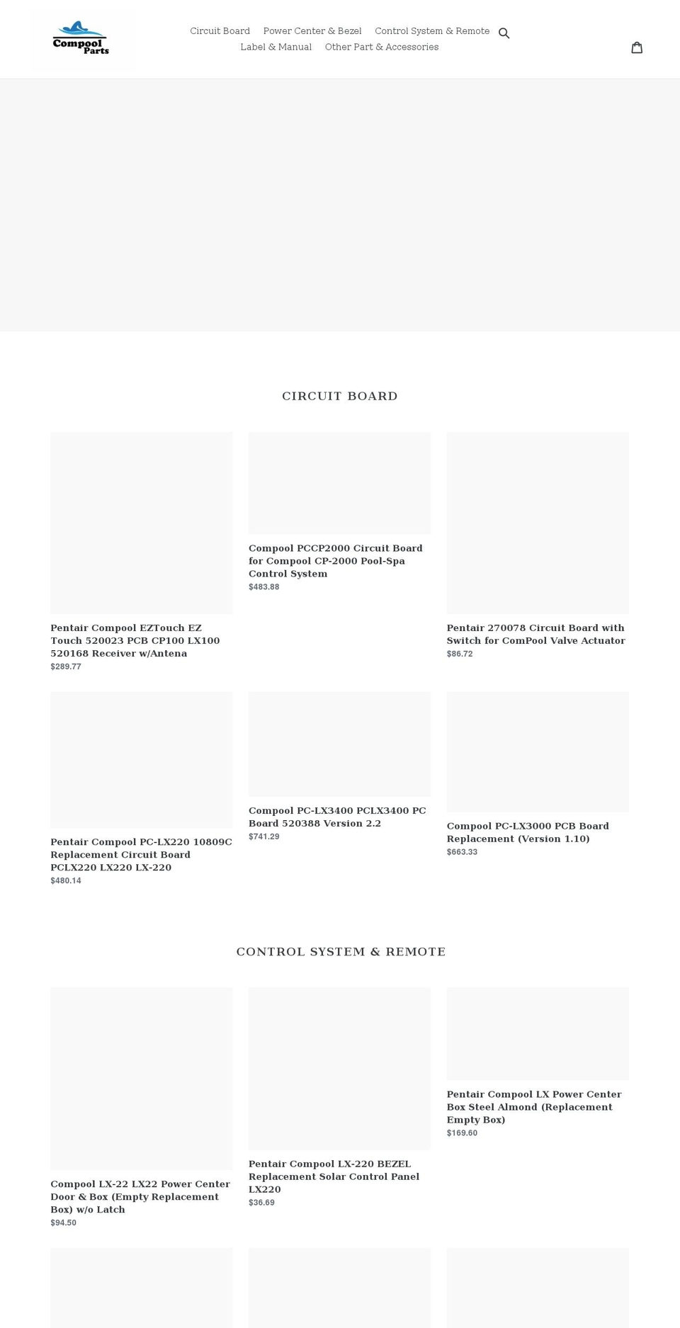 compoolparts.com shopify website screenshot