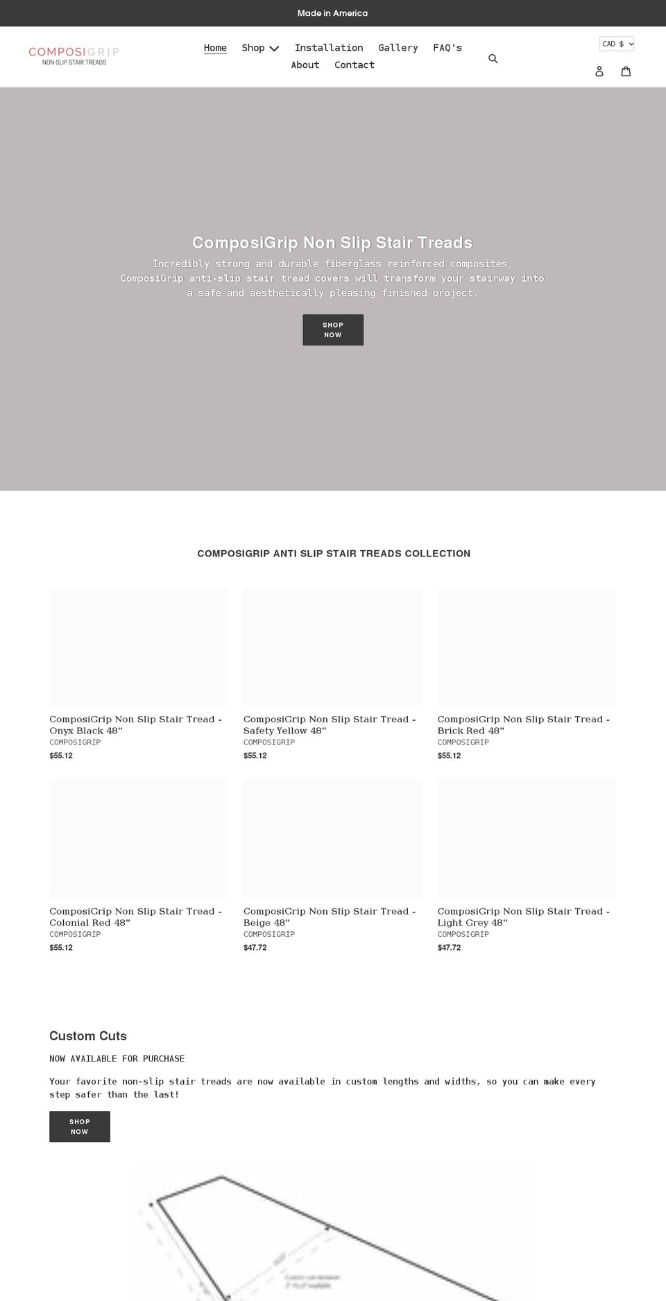composigrip.ca shopify website screenshot