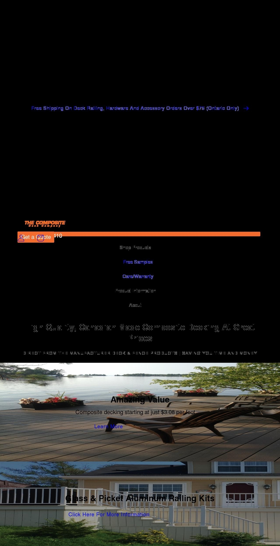 compositedeckcompany.com shopify website screenshot
