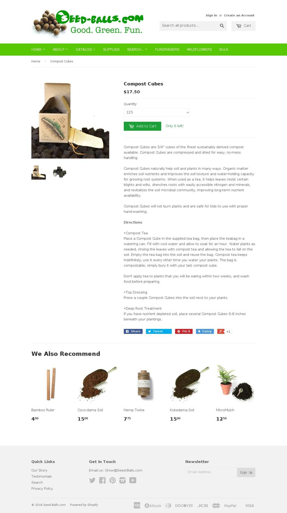 compost-cubes.com — Shopify storefront screenshot