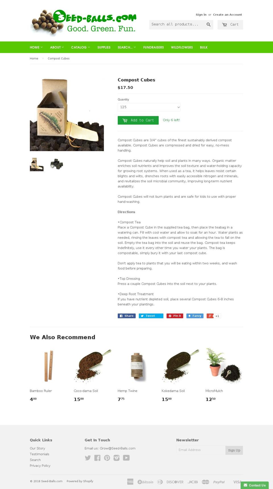 compostcubes.com — Shopify storefront screenshot