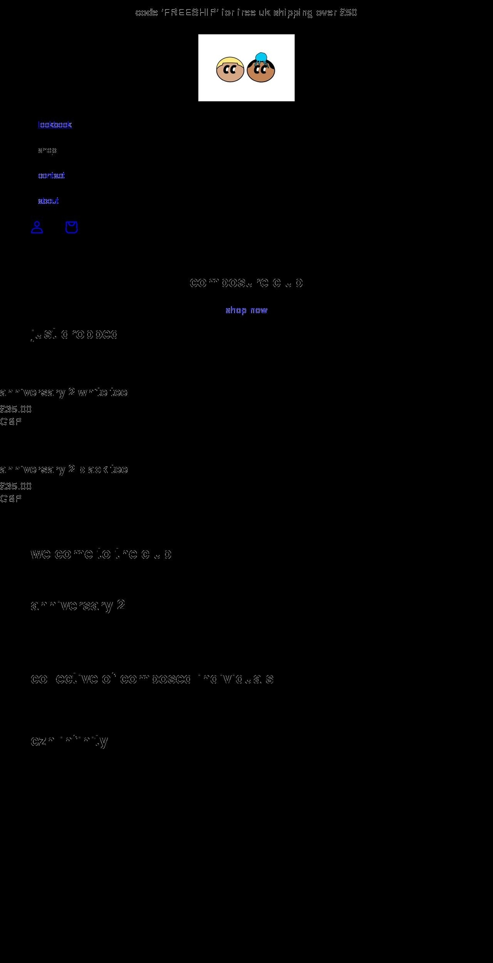 composure-club.com shopify website screenshot