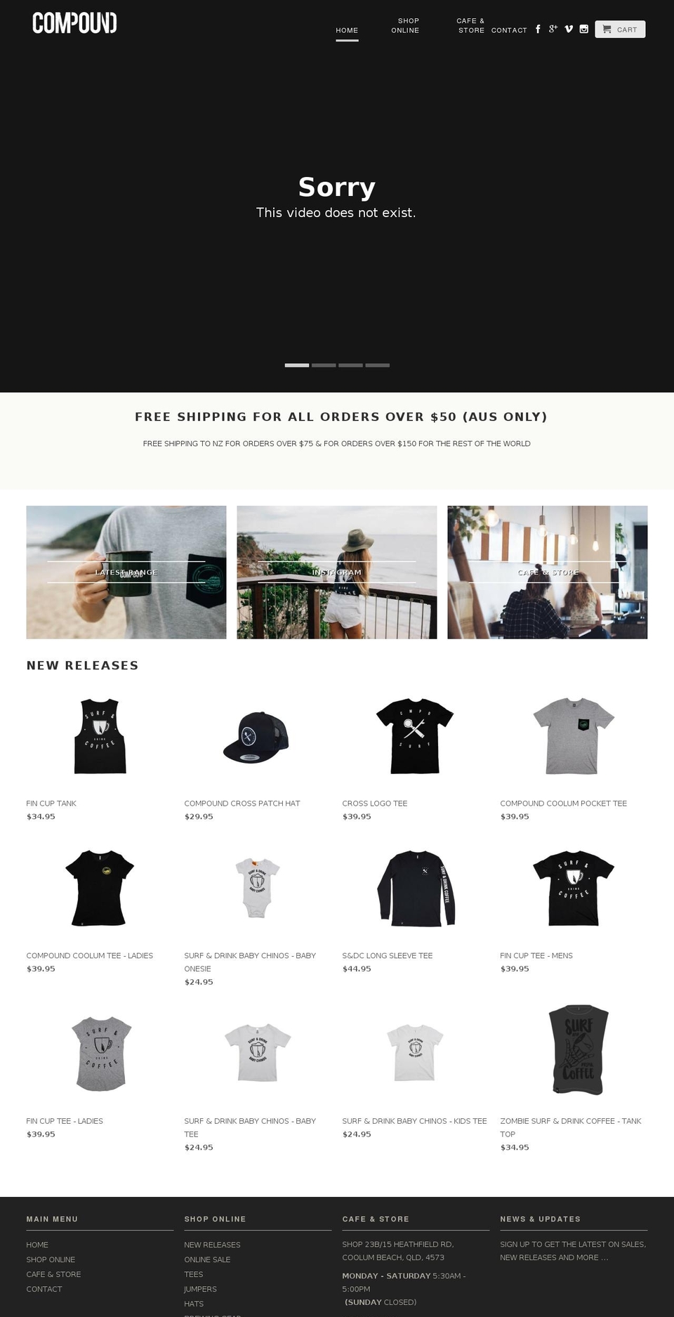 compoundsurfespresso.com shopify website screenshot