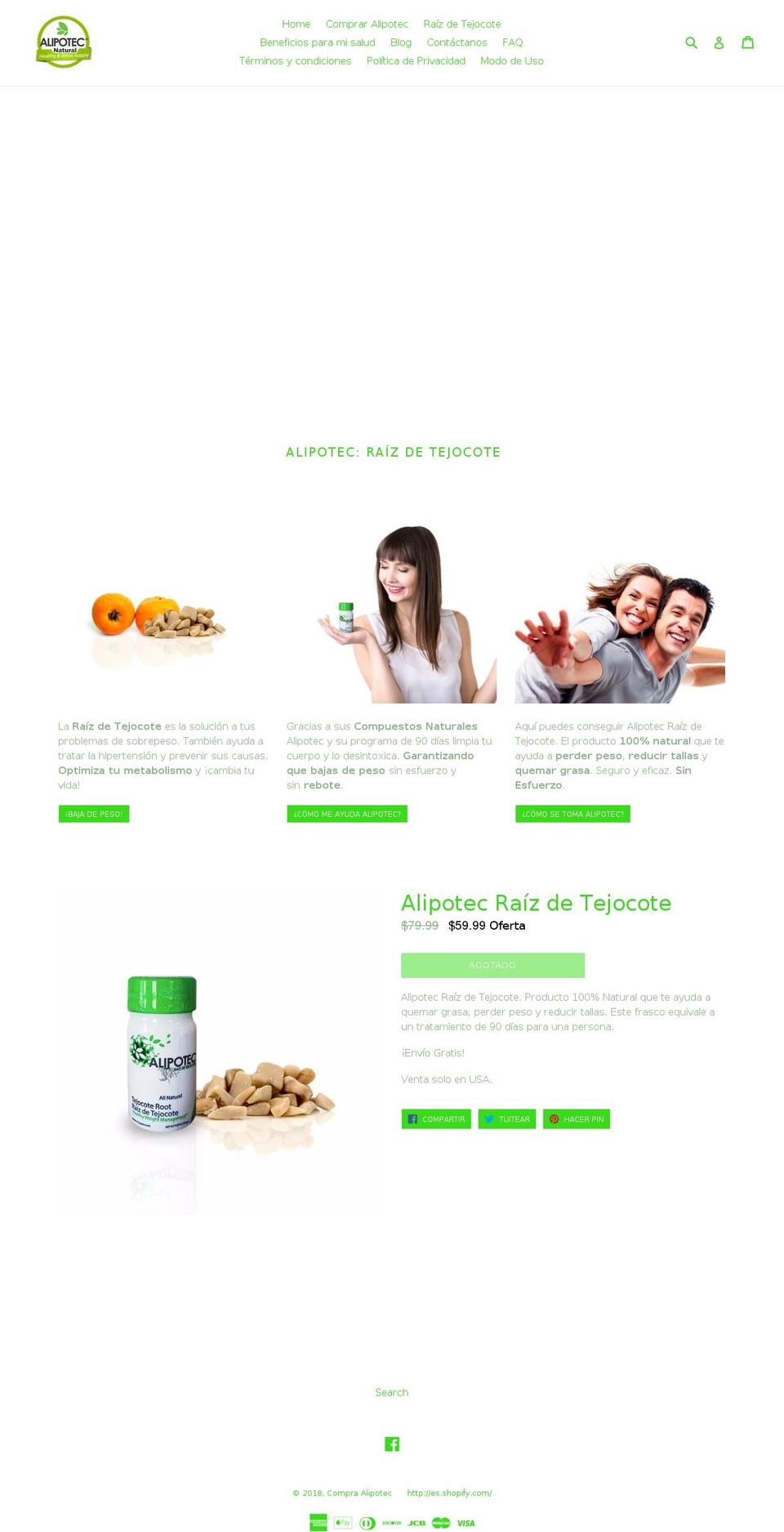 compraalipotec.com — Shopify storefront screenshot