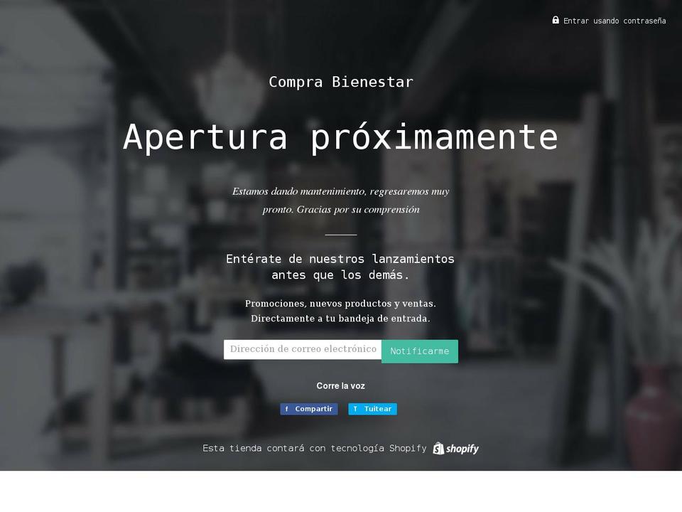 comprabienestar.com shopify website screenshot