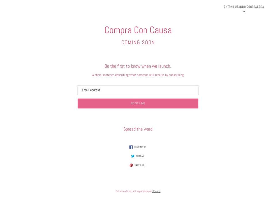 CCC Shopify theme site example compraconcausa.com