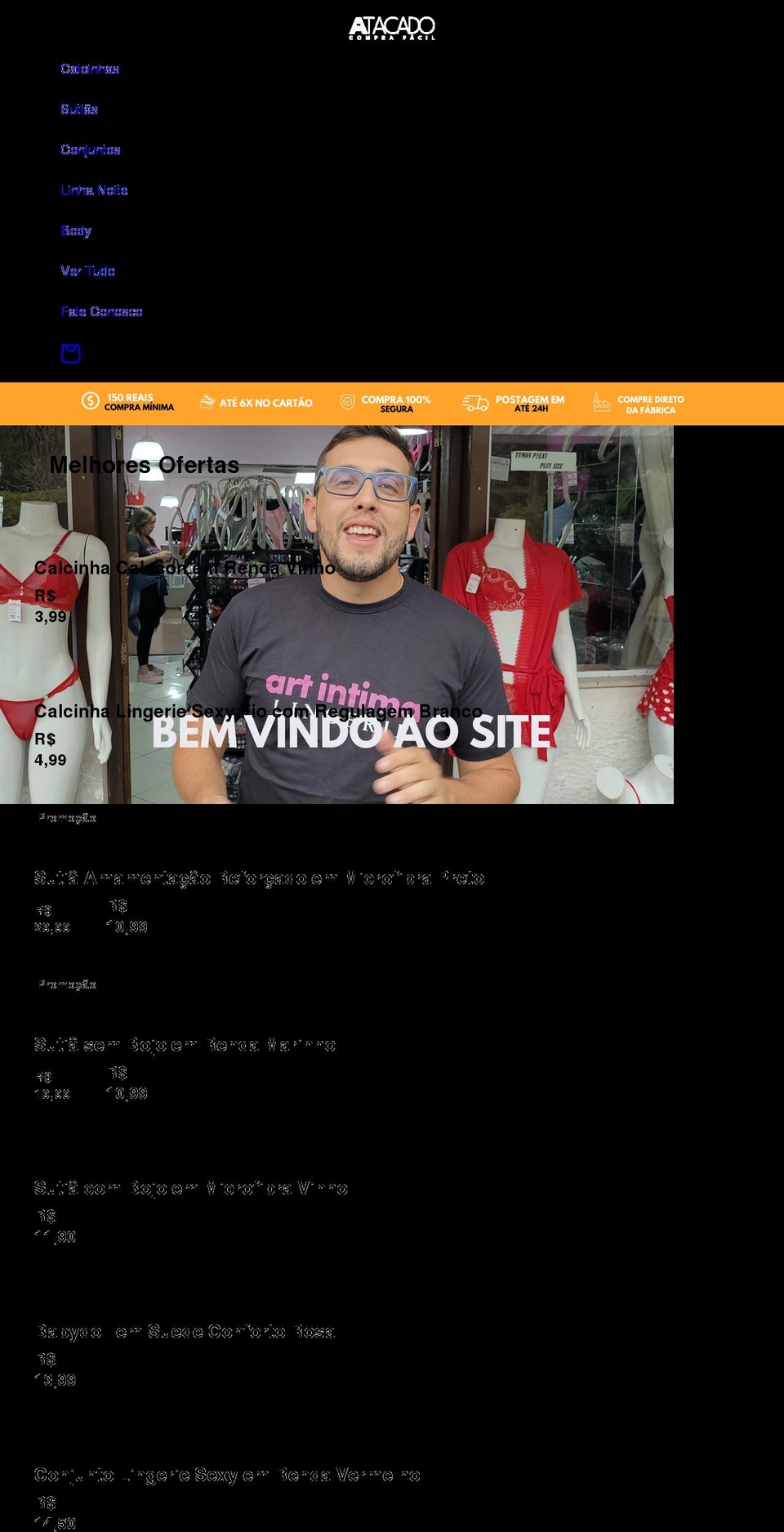 comprafacilatacado.com.br shopify website screenshot