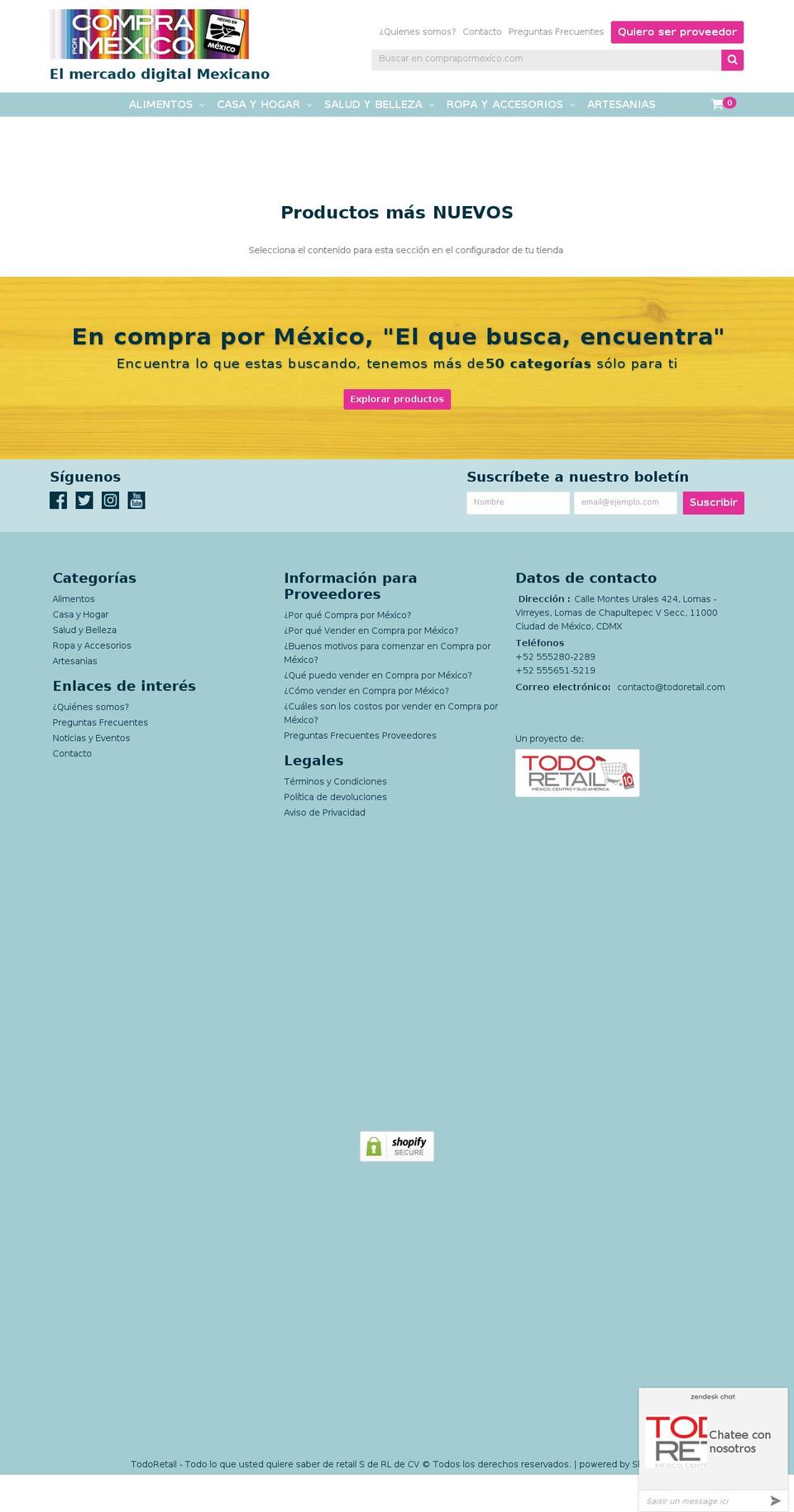comprapormexico.com shopify website screenshot