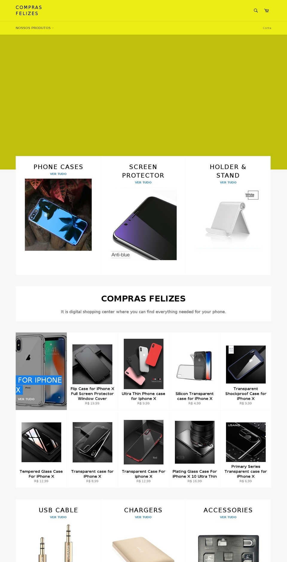 comprasfelizes.com — Shopify storefront screenshot