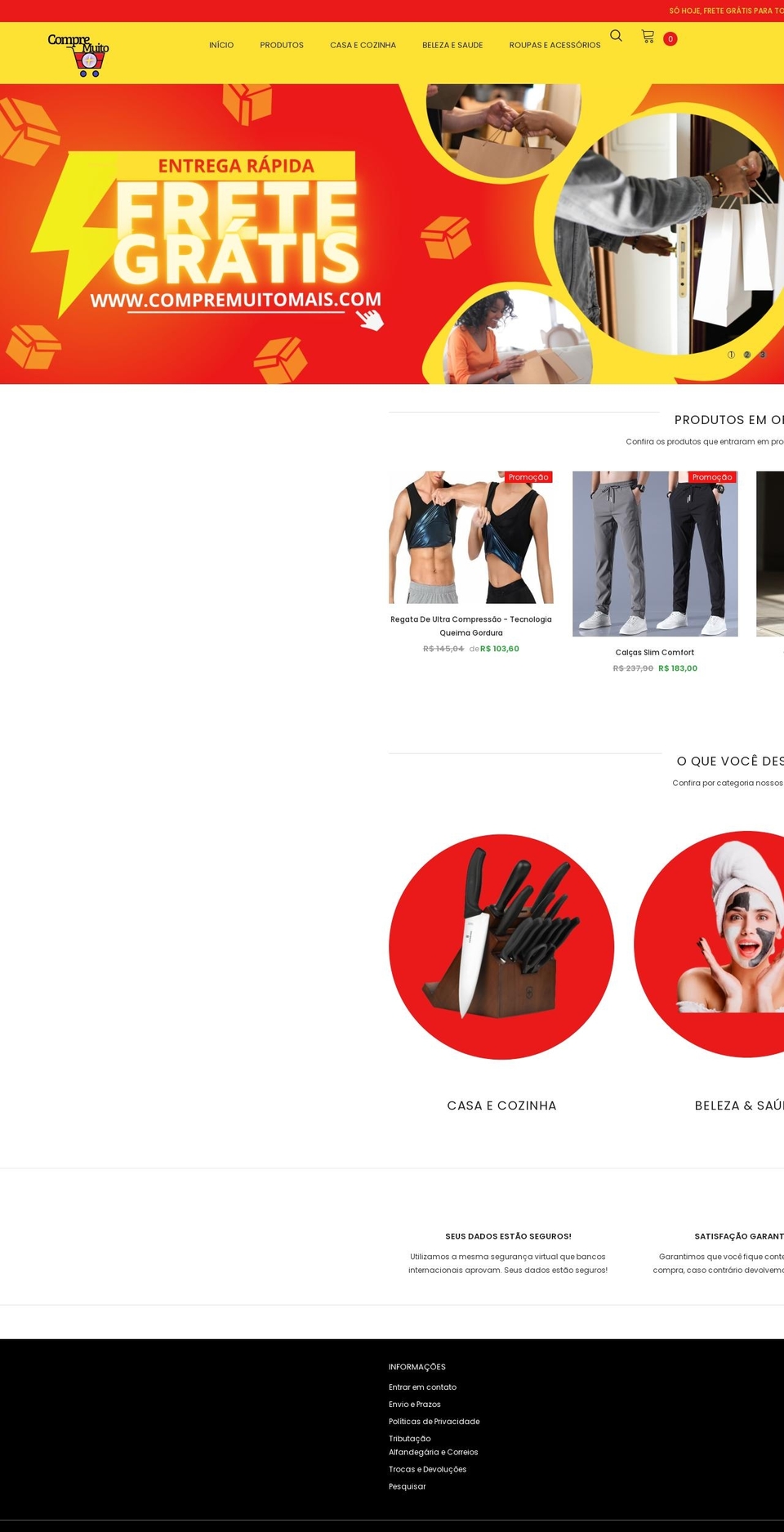 compremuitomais.com shopify website screenshot