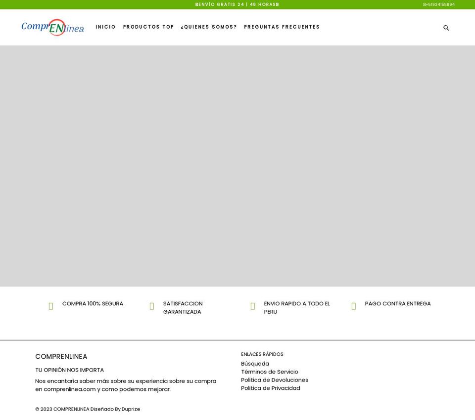 comprenlinea.com shopify website screenshot