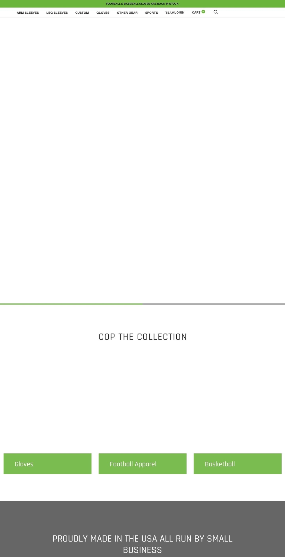 compressionarmsleeve.com — Shopify storefront screenshot