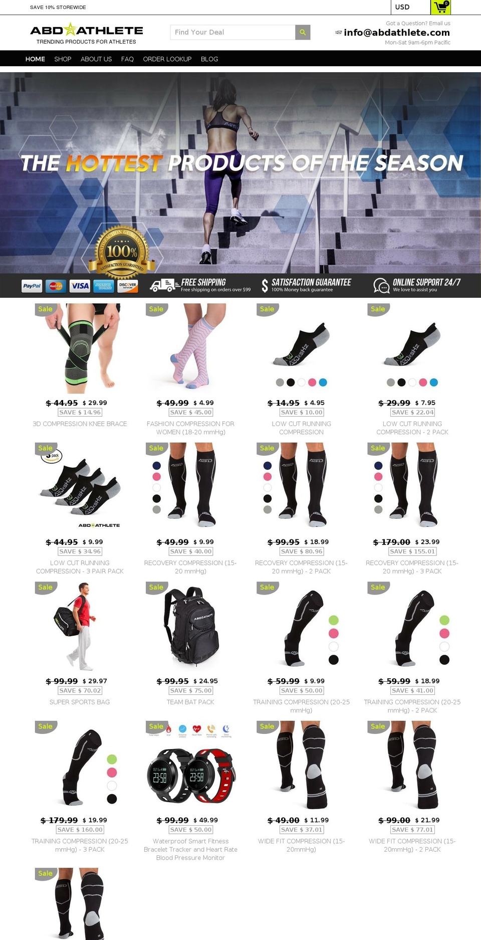 compressionsocksforwomen.com — Shopify storefront screenshot