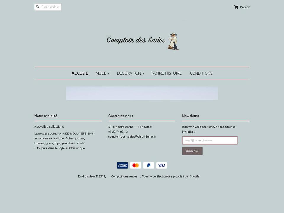 comptoirdesandes.com shopify website screenshot