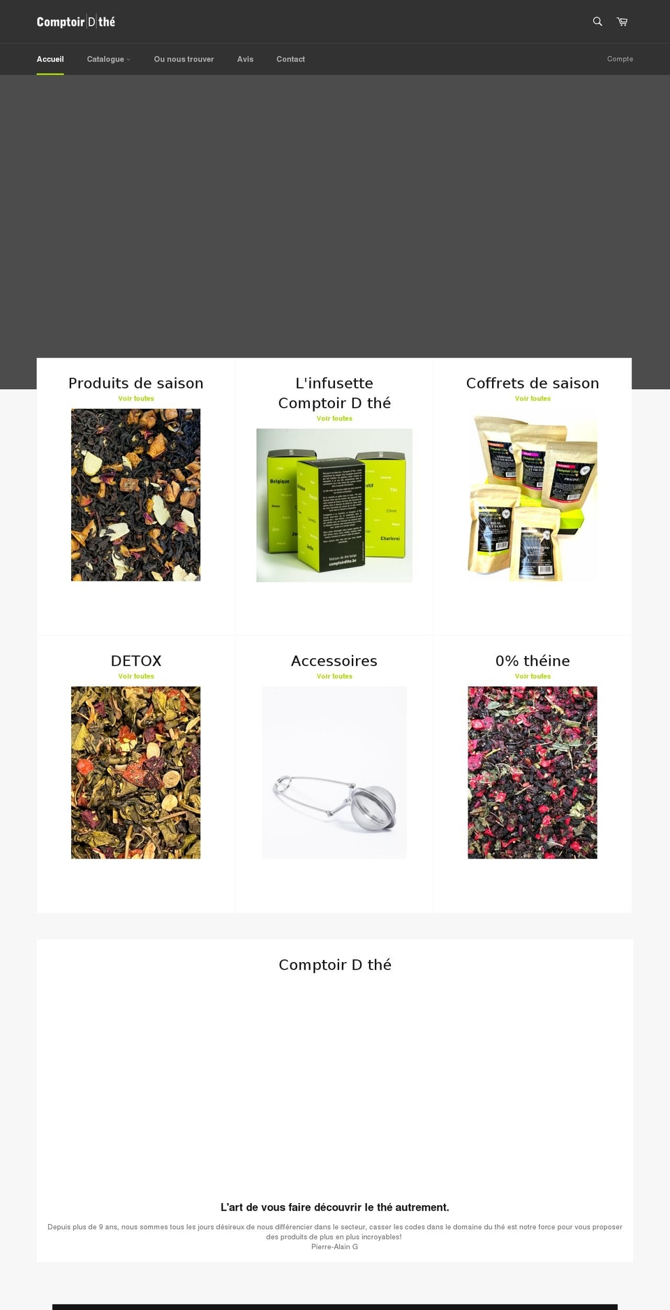 comptoirdthe.be shopify website screenshot