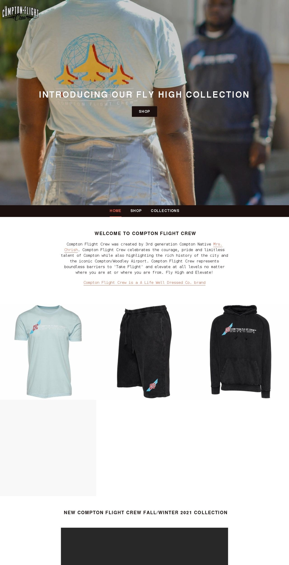 comptonflightcrew.com shopify website screenshot