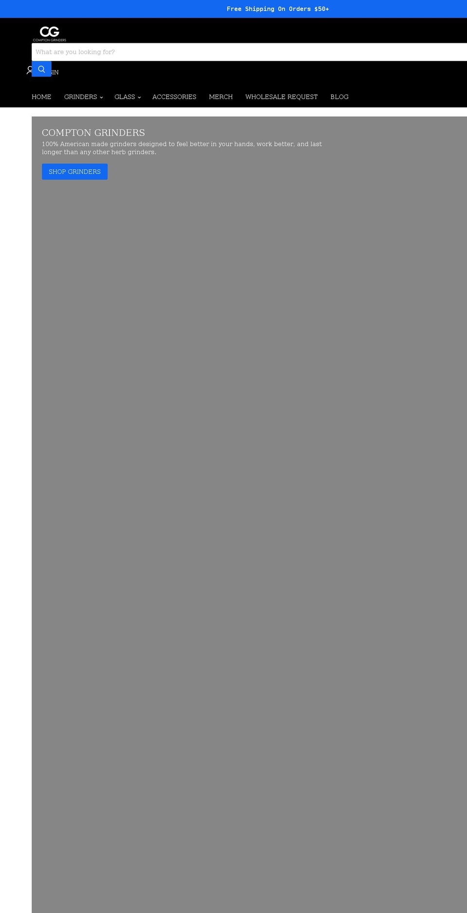 comptongrinders.com shopify website screenshot