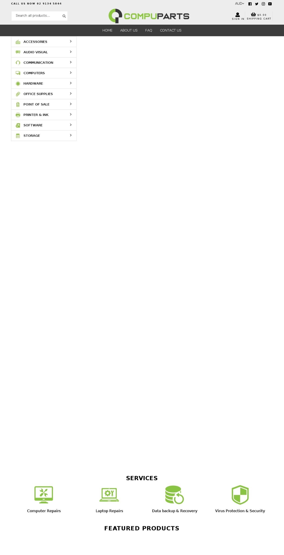 compuparts.com.au shopify website screenshot