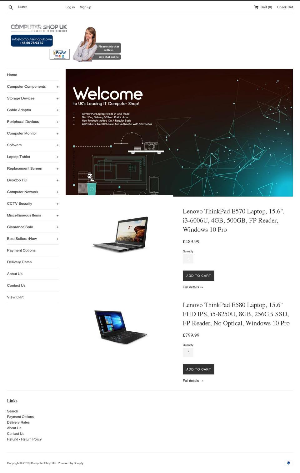 computershopuk.com — Shopify storefront screenshot