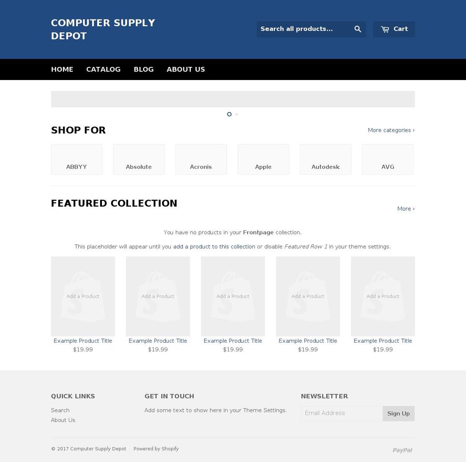 computersupplydepot.com shopify website screenshot