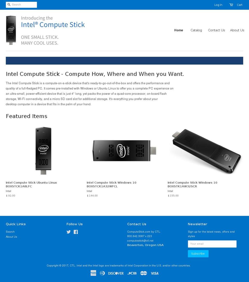 computestick.com shopify website screenshot