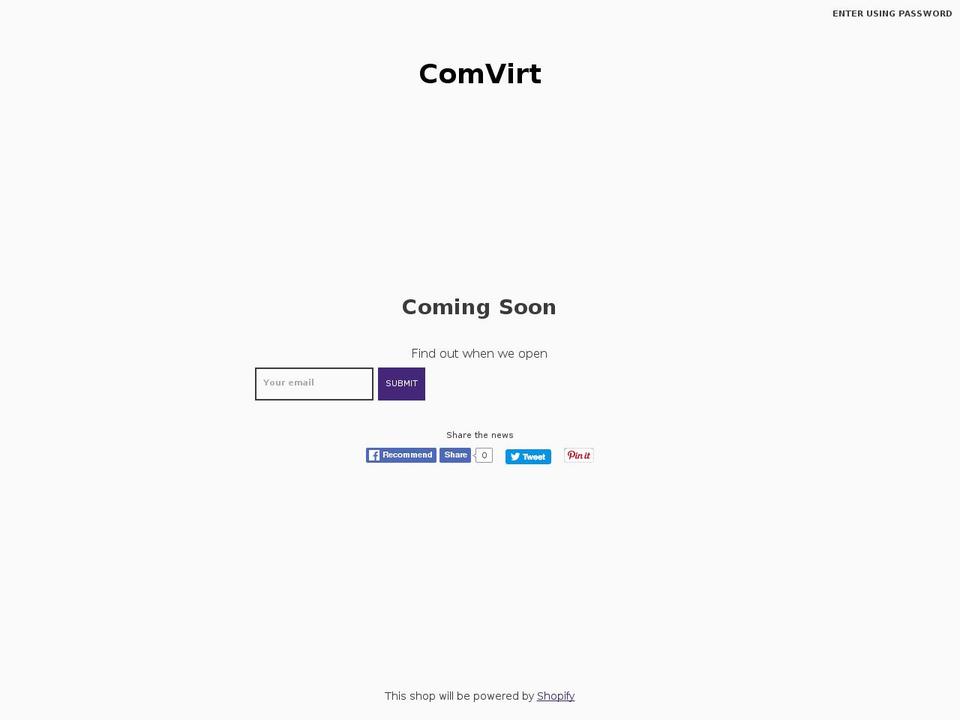 comvirt.com shopify website screenshot